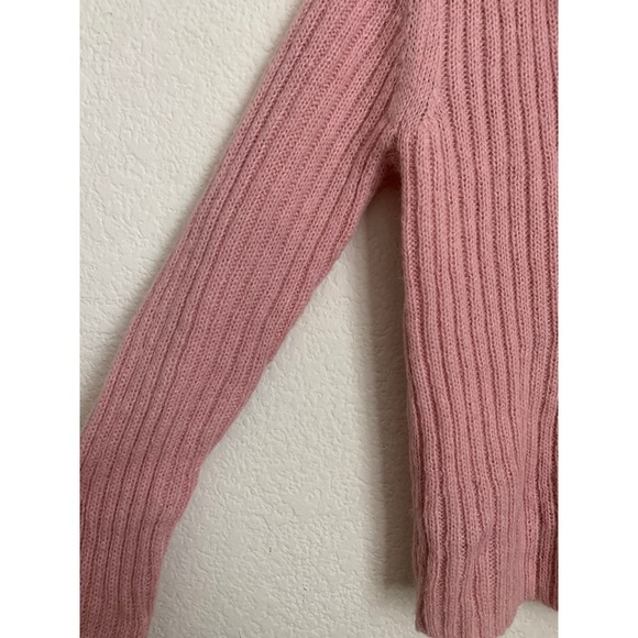 Mini Boden Knit Cardigan Sweater Pink Ribbed Button Front  Size 11-12Y - Picture 4 of 9